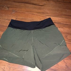Olive Green running shorts
